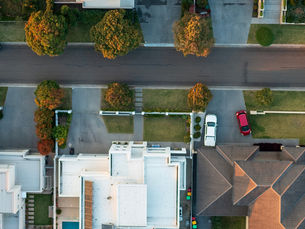 Neighborhood aerial shot